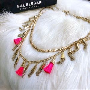 BaubleBar• tassel double chain necklace